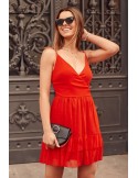 Elegant red dress with thin straps PR3205 - Online store - Boutique